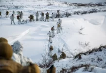 La Infantería de Marina de Chile junto a los Marines de EE.UU. realizaron ejercicios combinados en clima frío