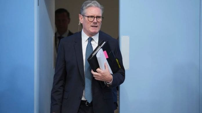 Keir Starmer arrives for the first plenary session at the European Political Community summit at Blenheim Palace. Pic PA