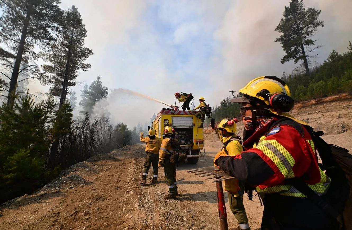 Incendios en Chubut. Crédito: Ignacio Torres vía X